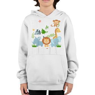 Kids Its My 3Rd Birthday Jungle Zoo Theme Safari Jungle Animals Youth Hoodie - Thegiftio UK