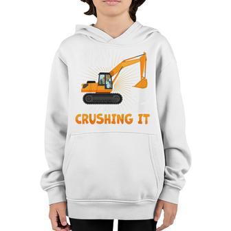 Kids Kids Two 2Yr 2Nd Birthday Construction Boy 2 Years Old Youth Hoodie - Thegiftio UK