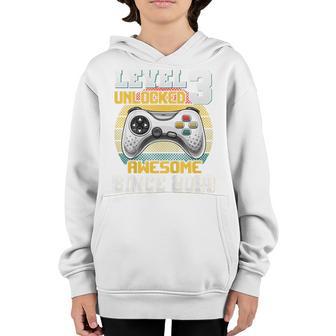 Kids Level 3 Unlocked Awesome 2020 Video Game 3Rd Birthday Boys Youth Hoodie - Thegiftio UK