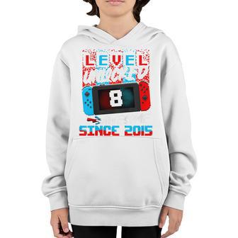 Kids Level 8 Unlocked Awesome 2015 Video Game 8Th Birthday Boys Youth Hoodie - Thegiftio UK