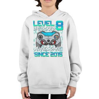 Kids Level 8 Unlocked Awesome 2015 Video Game 8Th Birthday Gift Youth Hoodie - Thegiftio UK