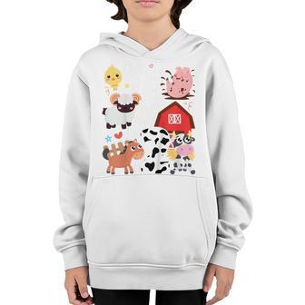 Kids Oink Baa Neigh Cluck Moo Im Two 2 Farmer 2Nd Birthday Farm Youth Hoodie - Thegiftio UK