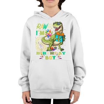 Kids Rawr Im 6 6 Year Old 6Th Birthday Boy T Rex Dinosaur Youth Hoodie - Thegiftio UK