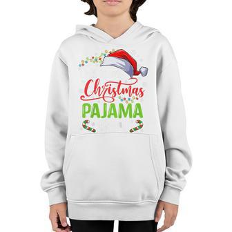 Kids This Is My Christmas Pajama Candy Santa Lights Party Youth Hoodie - Thegiftio UK