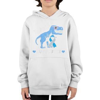 Kids Toddler Supporter Diabetes Awareness Boys T-Rex Youth Hoodie - Thegiftio UK
