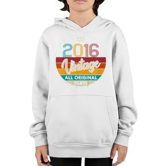 Kids Vintage 7Th Birthday For Boys Girls All Original Parts 2016 Youth Hoodie - Thegiftio UK