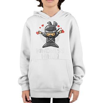 Kindness Ninja Funny Kids Unity Day Orange Anti Bullying Youth Hoodie - Thegiftio UK