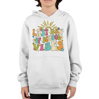 Last Day Of School Vibes Happy End Of School Hello Summer Youth Hoodie - Thegiftio UK