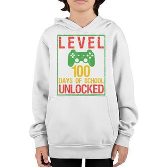 Level 100 Days Of School Unlocked 100Th Day Of School 2023 Youth Hoodie - Thegiftio UK