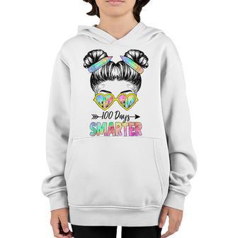 Little Miss 100 Days Smarter 100 Days Of School Teacher Girl Youth Hoodie - Thegiftio UK