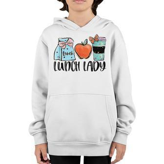 Love Lunch Lady - Apple Schoool Funny Back To School Youth Hoodie - Seseable