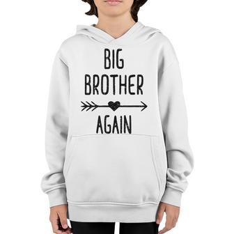 Mens Big Brother Again For Boys With Arrow And Heart Youth Hoodie - Thegiftio UK