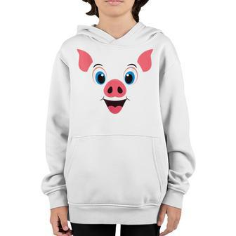 Mens Pig Face Costume Boys Men Male Pink Funny Halloween Youth Hoodie | Mazezy