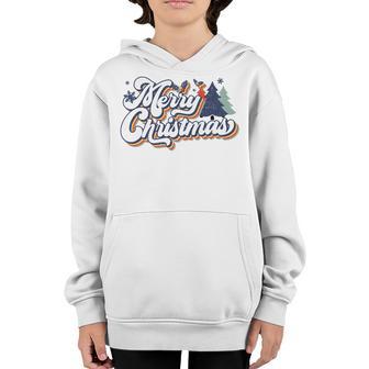 Merry Christmas Retro Christmas Tree Kids Men Women Youth Hoodie - Thegiftio UK