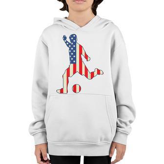 National American Flag Usa Soccer Football Kids Men Women Youth Hoodie - Thegiftio UK