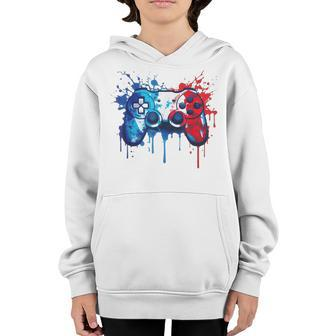 Patriotic Gamer - Red White Blue 4Th Of July Video Game  Youth Hoodie