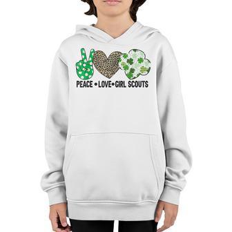 Peace Love Cookie Scout For Girls Bakery Cookie Season V2 Youth Hoodie - Thegiftio UK