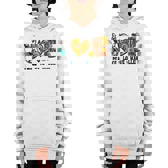 Peace Love Leopard Morgan Country Western Cowboy Boots Hat Youth Hoodie | Mazezy