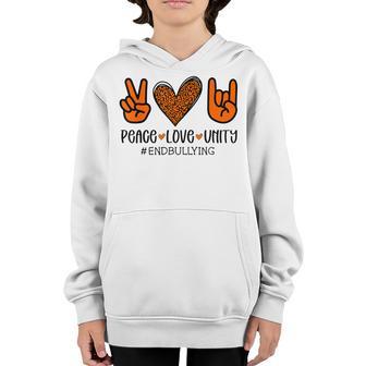 Peace Love Unity Orange Anti Bullying Unity Day Teacher Kid Youth Hoodie - Thegiftio UK