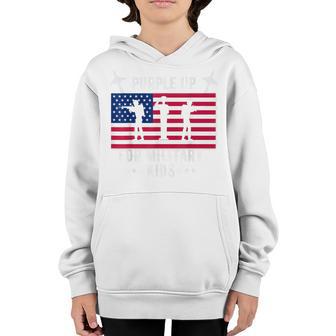 Purple Up For Military Kids Soldier Month Military Child Usa Youth Hoodie - Thegiftio UK