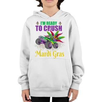 Ready To Crush Mardi Gras Monster Truck Boys Kids Toddler Youth Hoodie - Seseable