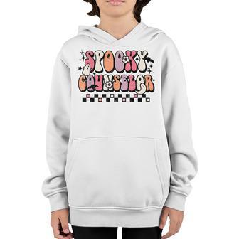 Retro Spooky Counselor Halloween School Counselor Life Youth Hoodie - Thegiftio UK