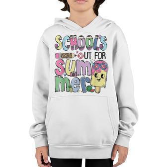 Schools Out For Summer Last Day Of School Kids Design Youth Hoodie - Thegiftio UK