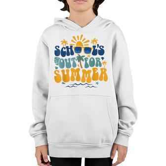 Schools Out For Summer Vacation Retro Last Day Of School Youth Hoodie - Thegiftio UK