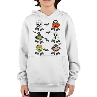 Skeleton Zombie Gaming Controllers Mummy Halloween Game Love V2 Youth Hoodie - Thegiftio UK