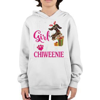 Snow & Xmas Gifts This Girl Love Her Chiweenie Reindeer Hat Youth Hoodie - Thegiftio UK
