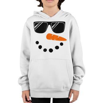 Snowman Face Boys Kids Toddler Glasse Christmas Winter Youth Hoodie - Thegiftio UK