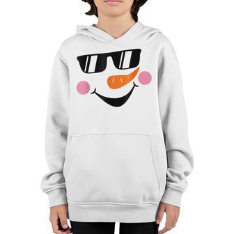 Snowman For Girl Kids Toddlers Glasse Christmas Winter Youth Hoodie - Thegiftio UK