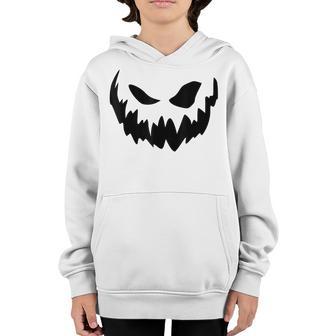 Spooky Pumpkin Face Halloween Funny Men Women Kids Youth Hoodie - Thegiftio UK