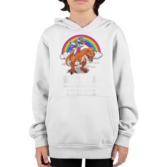 Unicorn Dinosaur Bullying Orange Anti Bullying Unity Day Kid Youth Hoodie - Thegiftio UK