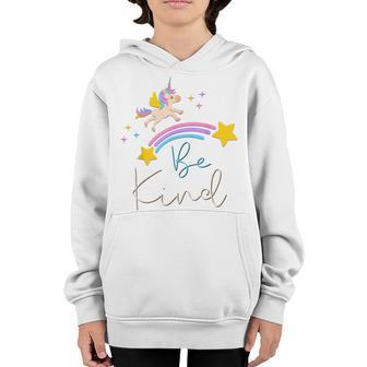 Unity Day Orange For Kids Toddlers Be Kind Unicorn Rainbow Youth Hoodie - Thegiftio UK