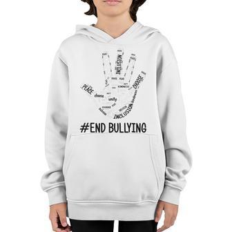 Unity Day Orange Kids 2022 Anti Bullying Love Sign Language V5 Youth Hoodie - Thegiftio UK