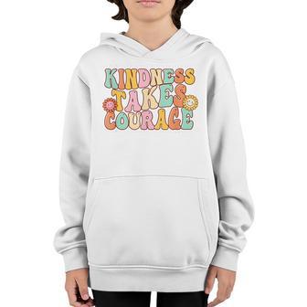 Unity Day Orange Kids Kindness Groovy Anti-Bullying Youth Hoodie - Thegiftio UK