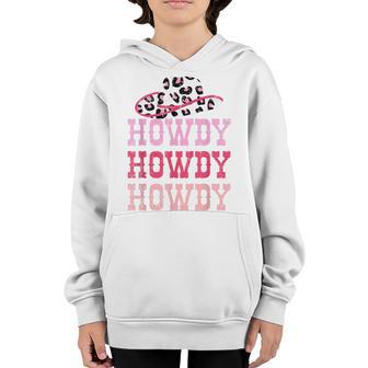 Vintage White Howdy Rodeo Western Country Southern Cowgirl V3 Youth Hoodie - Thegiftio UK