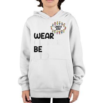 Wear Orange Be Kind Cute Anti Bullying Unity Day Kids Youth Hoodie - Thegiftio UK