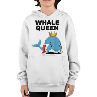 Whale Queen | Girls Whale | Womens Whale Youth Hoodie - Thegiftio UK