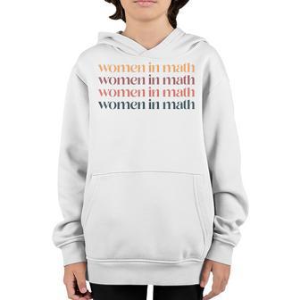 Women In Math Funny Math Teacher 100 Days Back To School Youth Hoodie - Thegiftio UK
