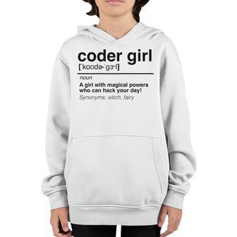 Womens Coder Girl - Developer Programming Geek Nerd Gift Youth Hoodie - Thegiftio UK