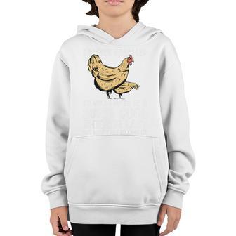 Womens Cool Chicken Women Girls Funny Chicken Farmer V11 Youth Hoodie - Thegiftio UK
