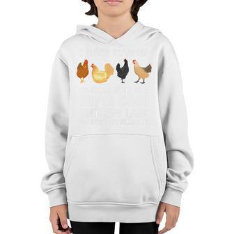 Womens Cool Chicken Women Girls Funny Chicken Farmer V7 Youth Hoodie - Thegiftio UK