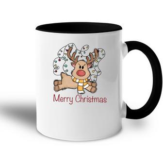 Christmas Deer Merry Christmas Accent Mug