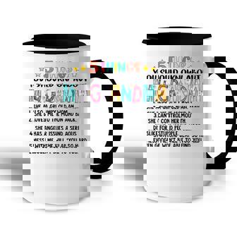 5 Things You Should Know About My Grandma Funny Mom Gift Accent Mug | Mazezy