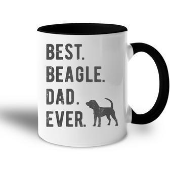 Best Beagle Dad Ever Funny Beagle Dog Lovers Dad Gift Gift For Mens Accent Mug - Seseable