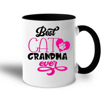 Best Cat Grandma Ever Kitty Animal Lover Mothers Day Cute Gift For Womens Accent Mug - Seseable