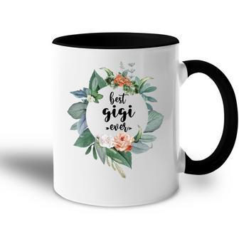 Best Gigi Ever Women Floral Decoration Grandma Accent Mug | Mazezy UK
