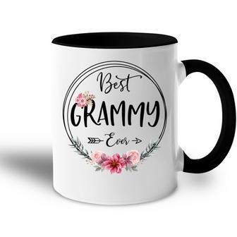 Best Grammy Ever For Women Floral Decor Mothers Day Accent Mug - Seseable